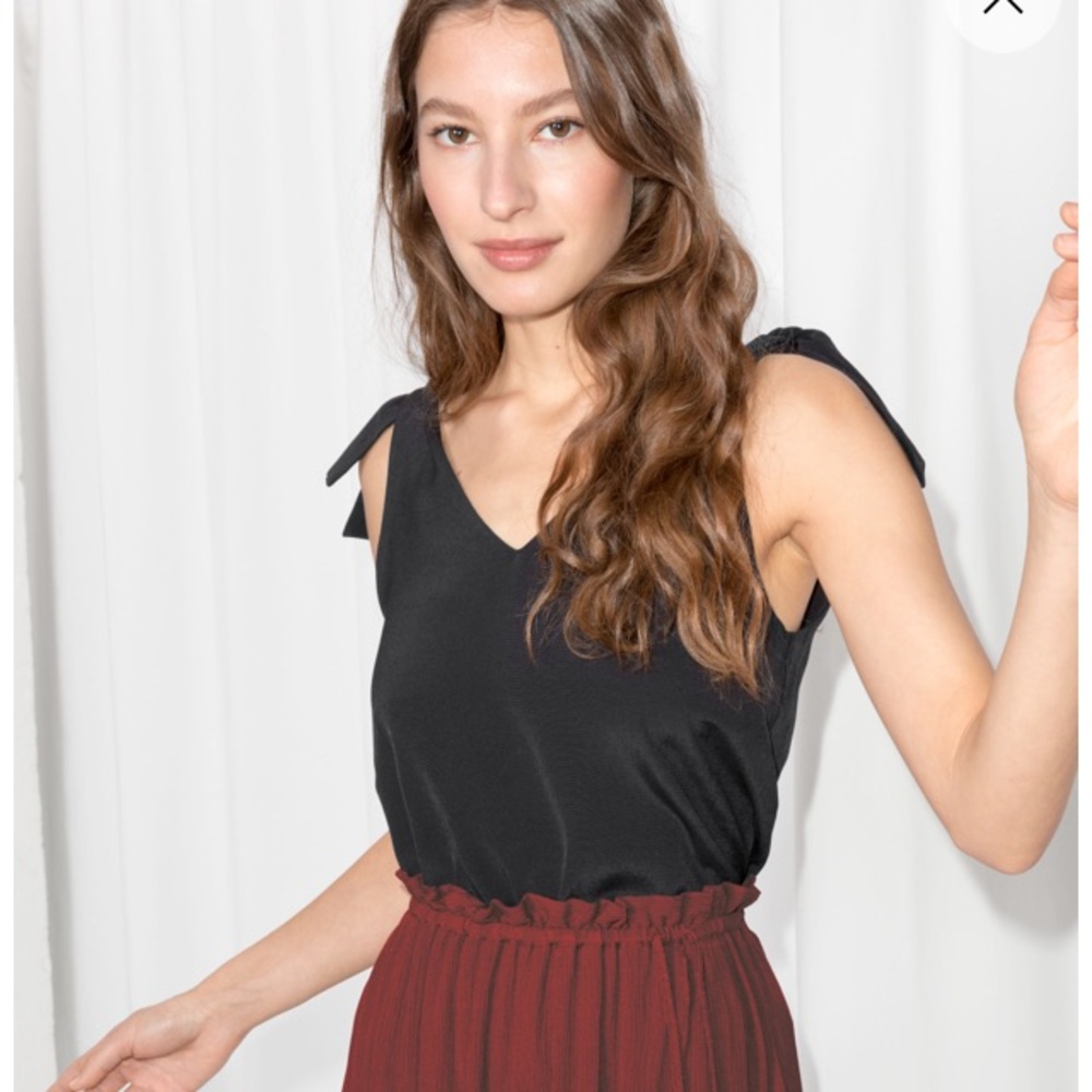 & other stories shoulder tie tank top NWT